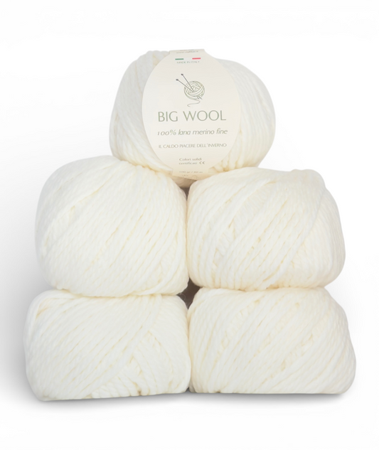 100% Merinowolle Italien – Extra Dick & Super Soft – 5 Knäuel Vorteilspack