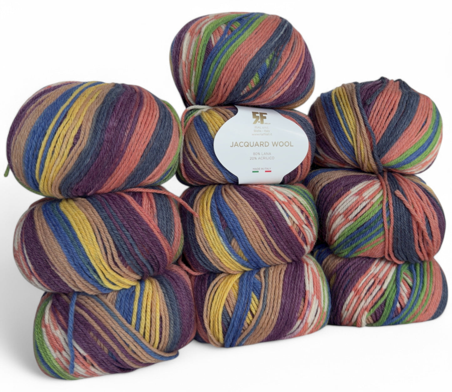 Merinowolle / 80% Merinowolle / 20% Acryl / Italien / Superwash / 10-Knäuel