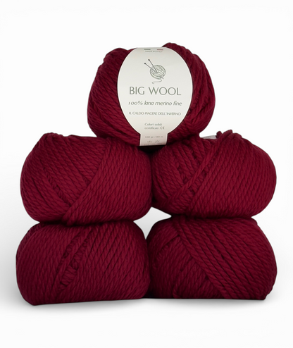 100% Merinowolle Italien – Extra Dick & Super Soft – 5 Knäuel Vorteilspack