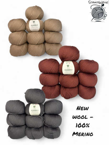 Merinowolle / Feine weiche 100% Merinowolle / Italien / Superwash / 10-Knäuel