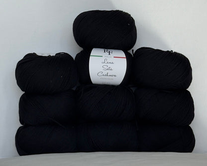 Kaschmir / Cashmere 20% / Seide 20% / extrafeiner Merino 60% / Italien / 10-Knäuel (Kopie)