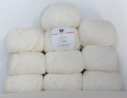 Kaschmir / Cashmere 20% / Seide 20% / extrafeiner Merino 60% / Italien / 10-Knäuel (Kopie)