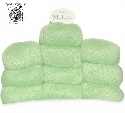 Mohair / 70% Mohair Wolle / Italien / 10 Knäuel