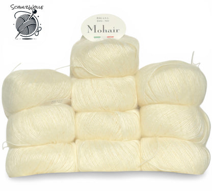 Mohair / 70% Mohair Wolle / Italien / 10 Knäuel